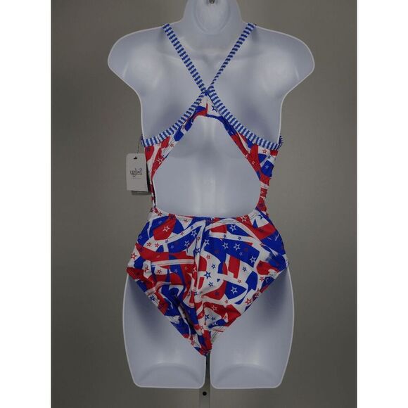 Dolfin Uglies Swimwear V-Back One Piece Swimsuit Pink 38 - Picture 4 of 9